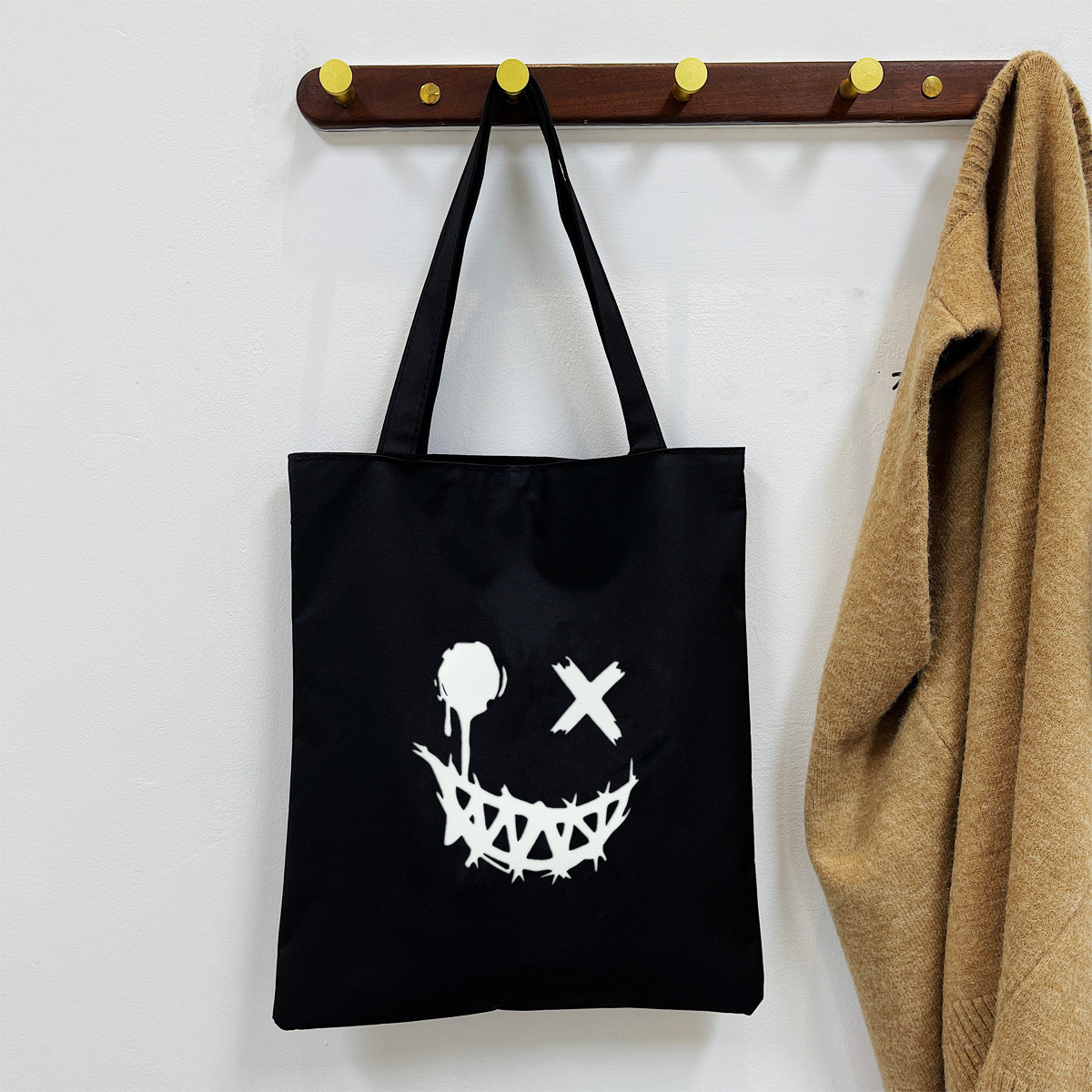 2025 New Korean Style Casual Shopping Bag - Large Capacity Printed Student Supplementary Study Bag Z250224