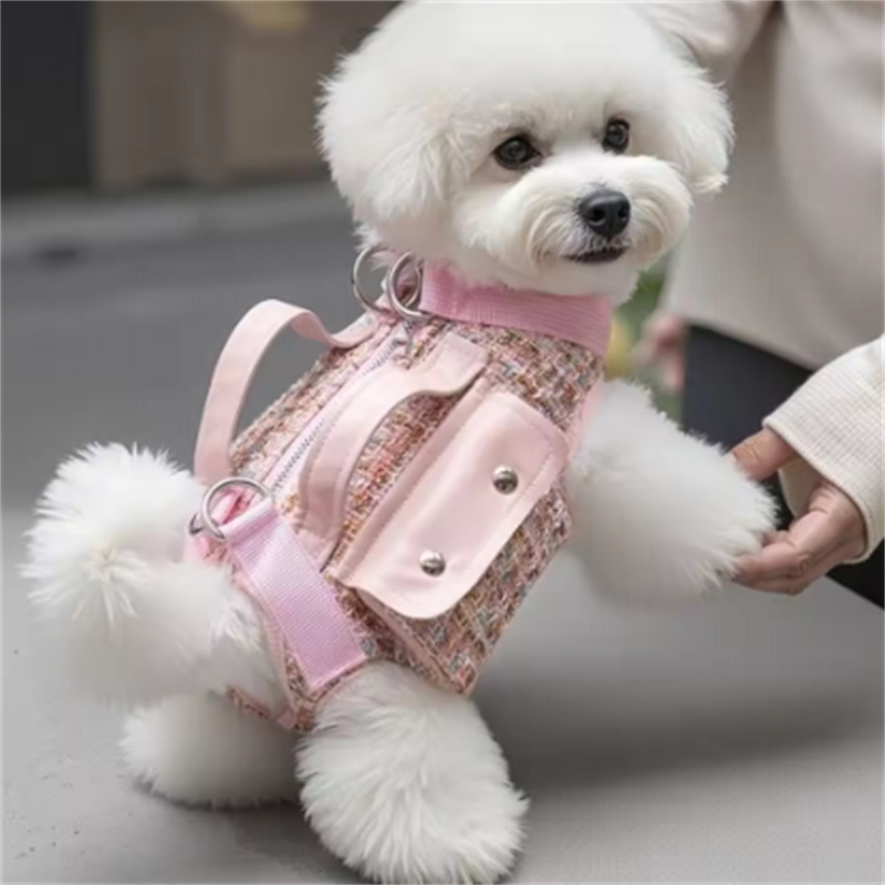 Dog Horizontal Backpack with Leash Handle Elegant Pet Traction Backpack Breathable Wear-resistant Dogs Going Out Bag