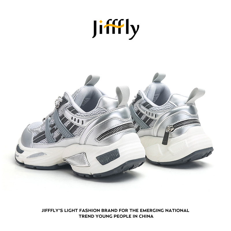 Jifffly free shipping designer shoes men's autumn winter new versatile trendy sneakers height increase vintage couple height increase sports shoe