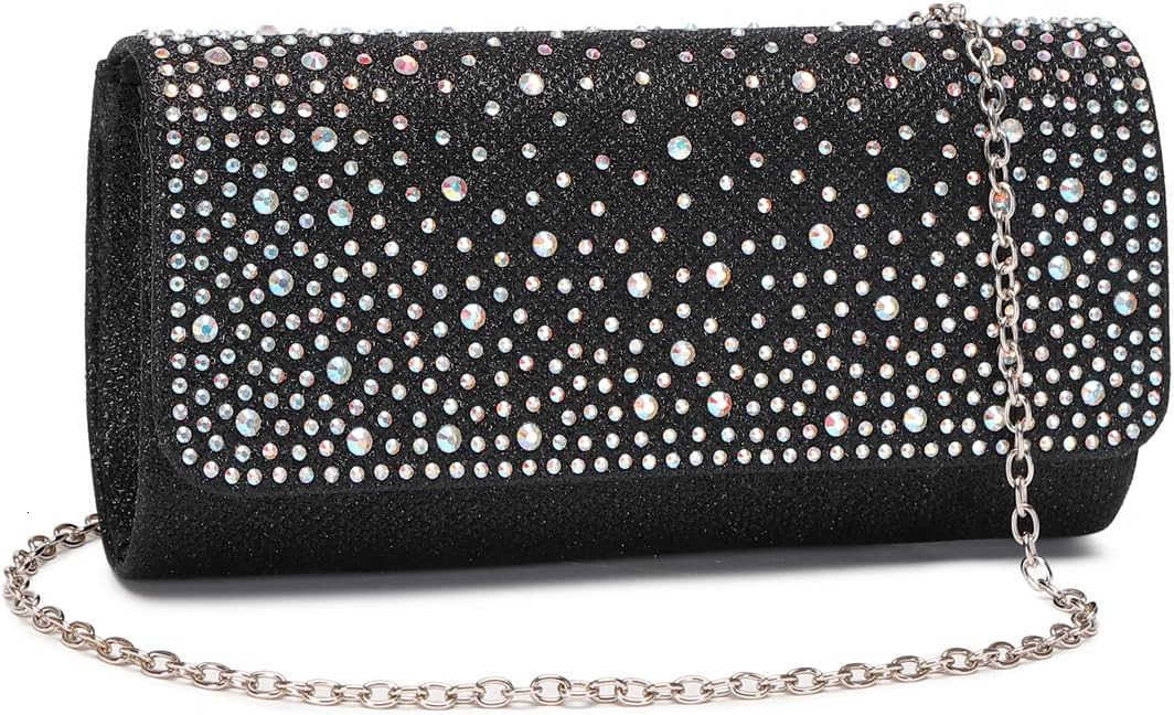 Crystal Small Evening Clutch Handbag Sparkling Chain Shoulder Crossbody Bag for Womens Z25909