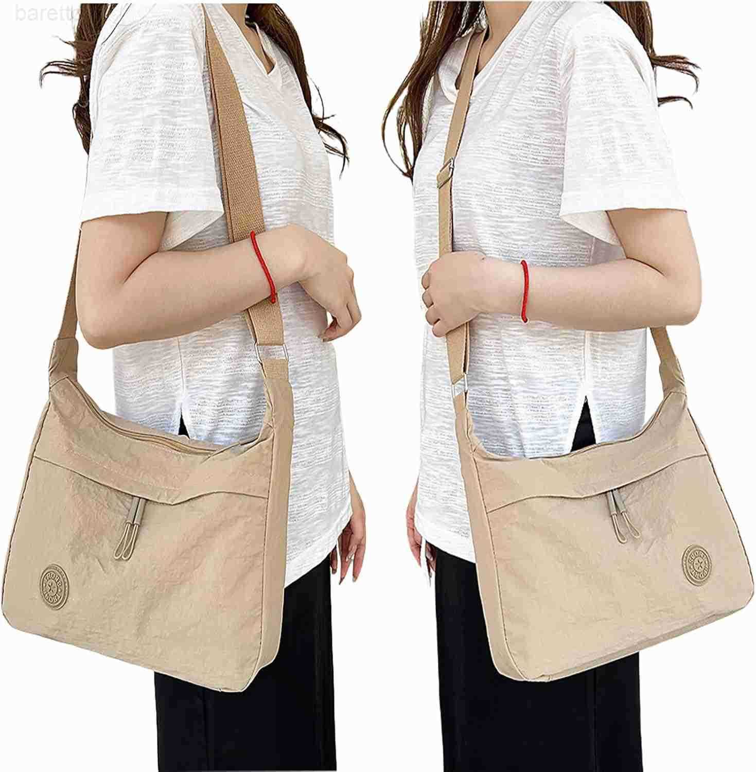 Crossbody Bags for Women Large Sling Shoulder Bag Lightweight Canvas Tote Bag Waterproof Casual Everyday Purse Z250909