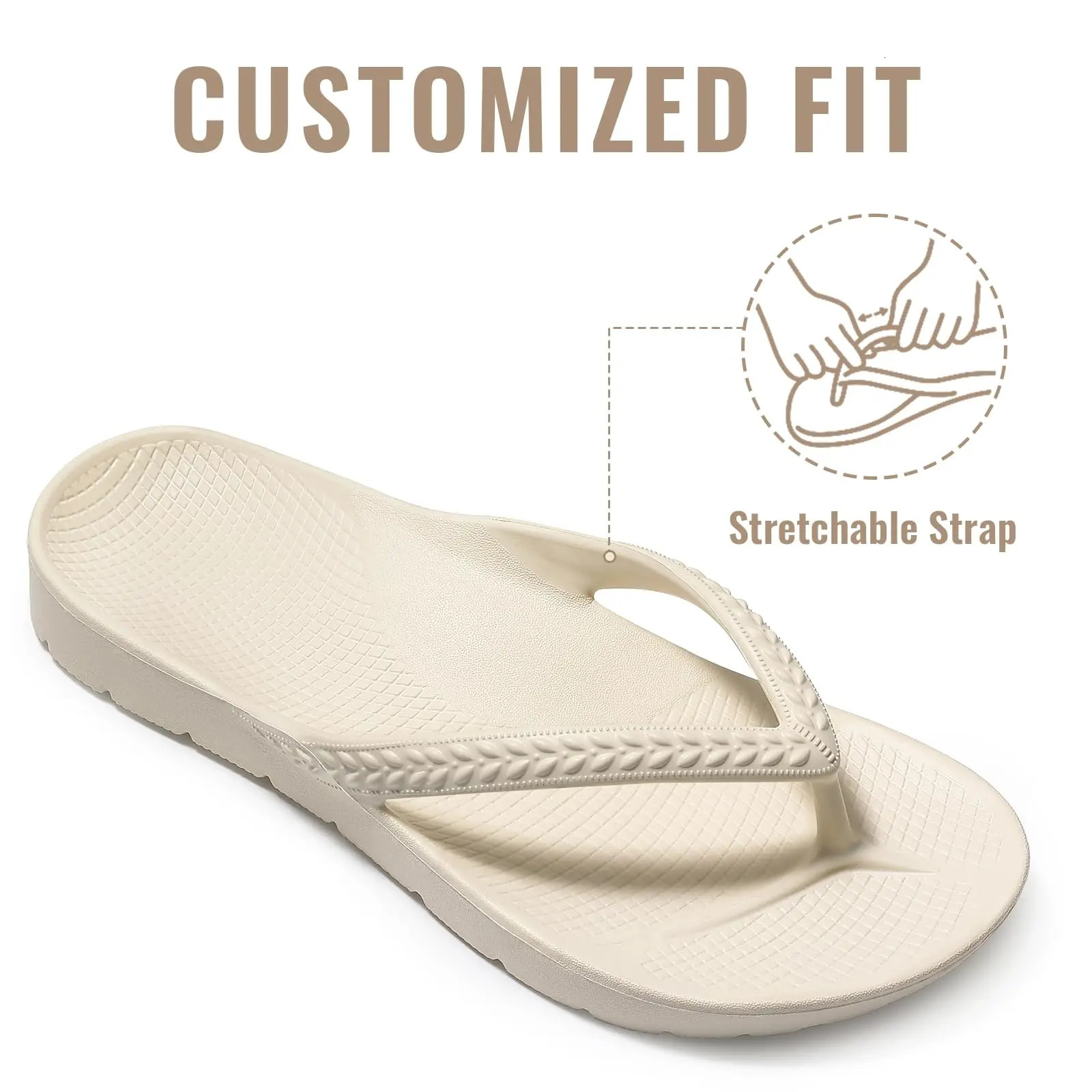 Pallene Summer Womens Flip Flops With Arch Support Ortic Sandals For Plantar Fasciitis Relief Outdoor Female Beach Sandals 250908