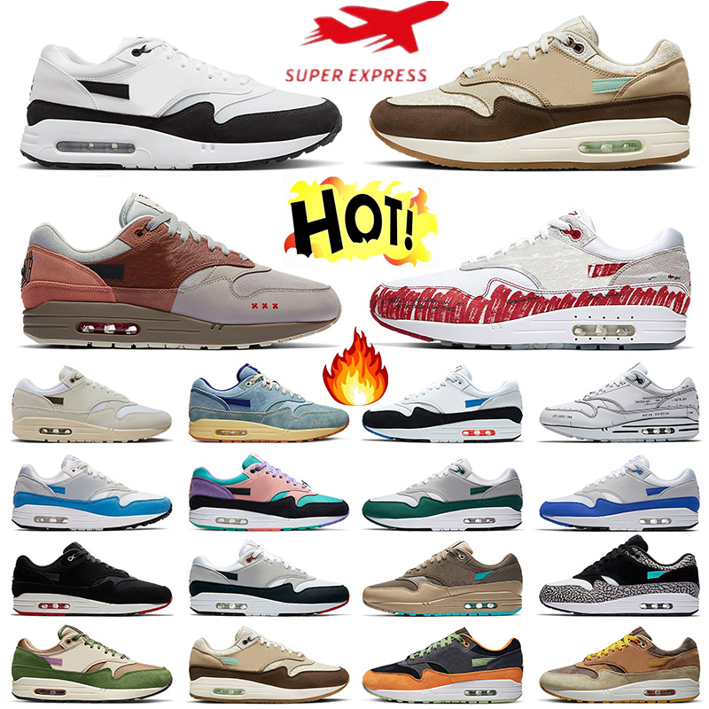 Designer 87 Running Shoes Mens Womens 87s 87 Sports Shoes Red Runner Brown Barely Rose Triple Black White Cactus Multi Air87 Trainer Sports Sneakers Sizes 36-45