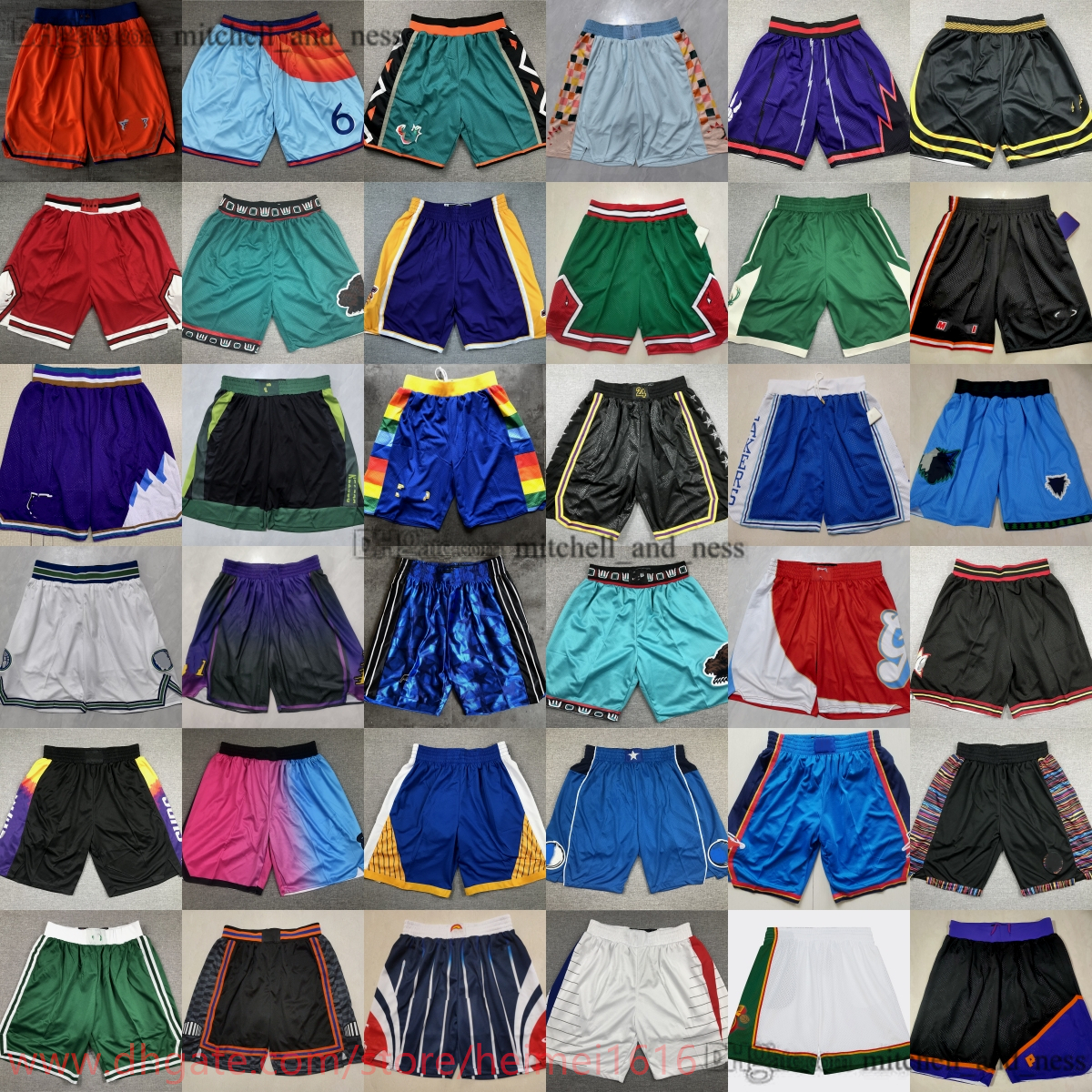 Classic Retro Mesh 1996 All-Star Basketball Shorts Movie Hip Pop Breathable Gym Training Beach Pant Sweatpants North Carolina College Sport Short Red