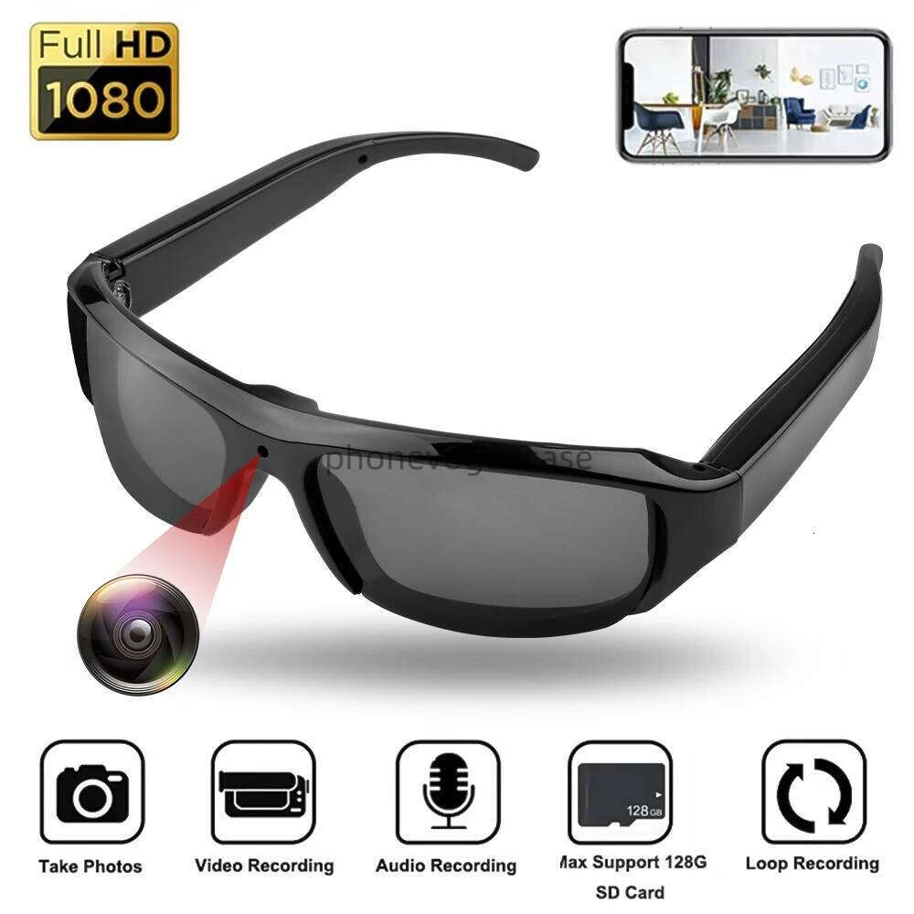 Portable 1080P HD Mini Glasses Video Recorder Wearable Sunglasses Camera Outdoor Sports DV DVR Surveillance Camcorder
