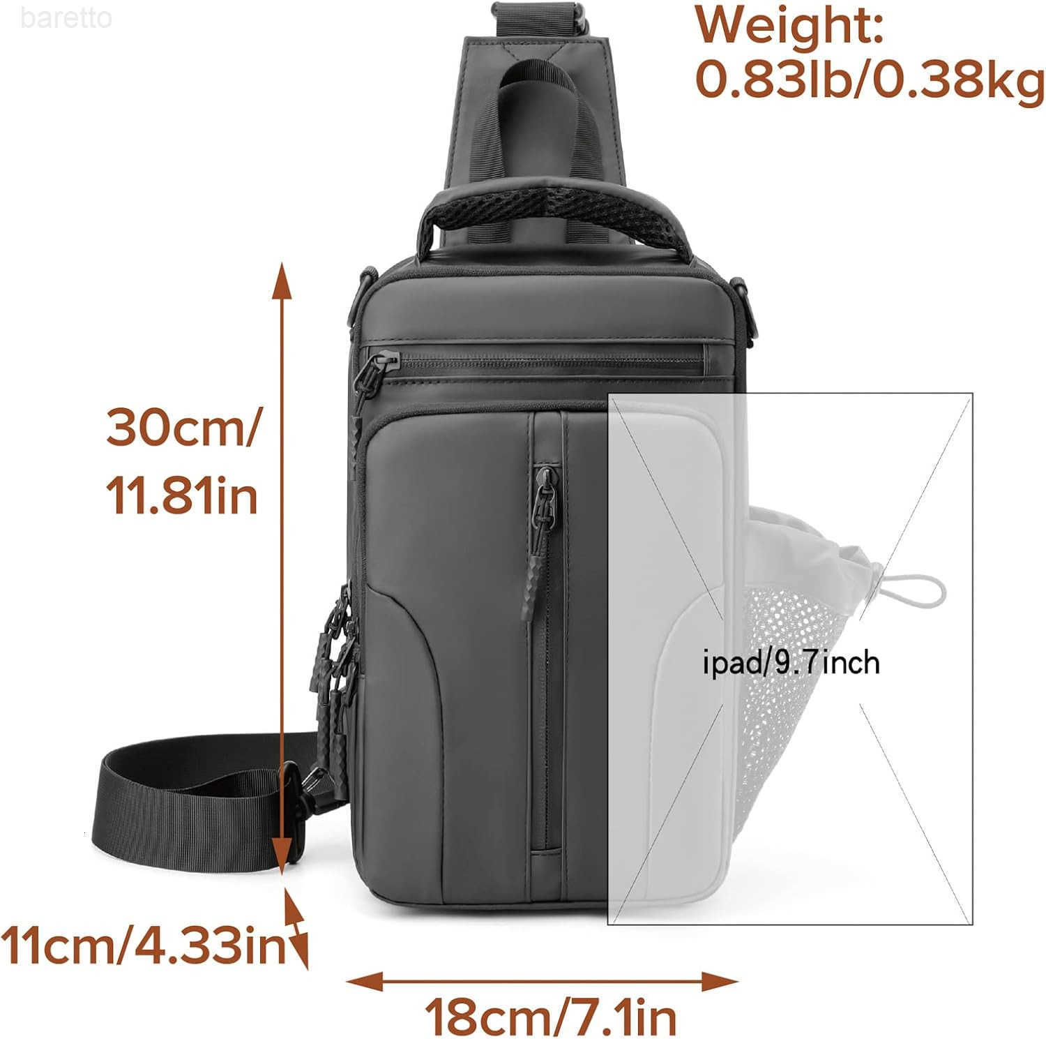 Theft Crossbody Backpack Shoulder Sling Bag Men Women One Strap Motorcycle Messenger Bag Daypack for Cycling Z250909