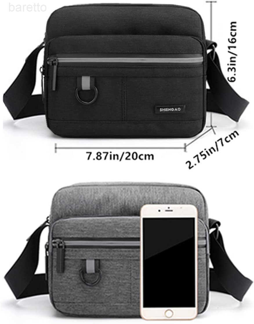 Canvas Crossbody Bag for MenSmall Shoulder Bag Mini Messenger Bag for Cell Phone Portable mobile phone coin bag Z250909