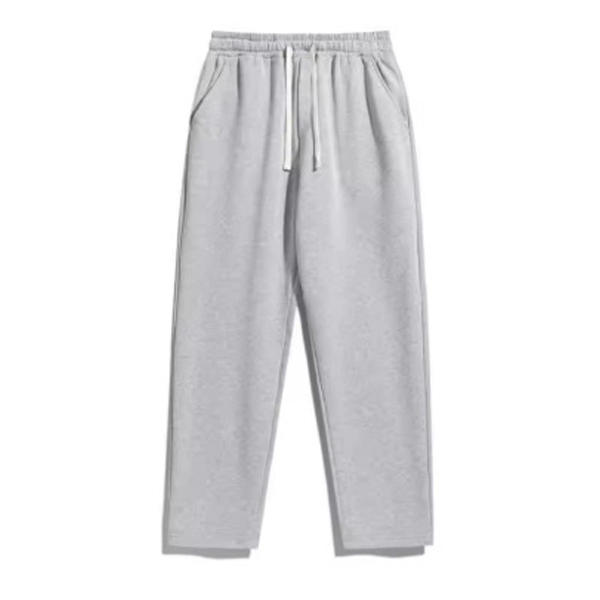 Men's Cotton Straight Pant Black Baggy Casual Sportwear Fitness Pants Women Autumn Basic Joggers Gym Sweatpants Wide Leg Pants