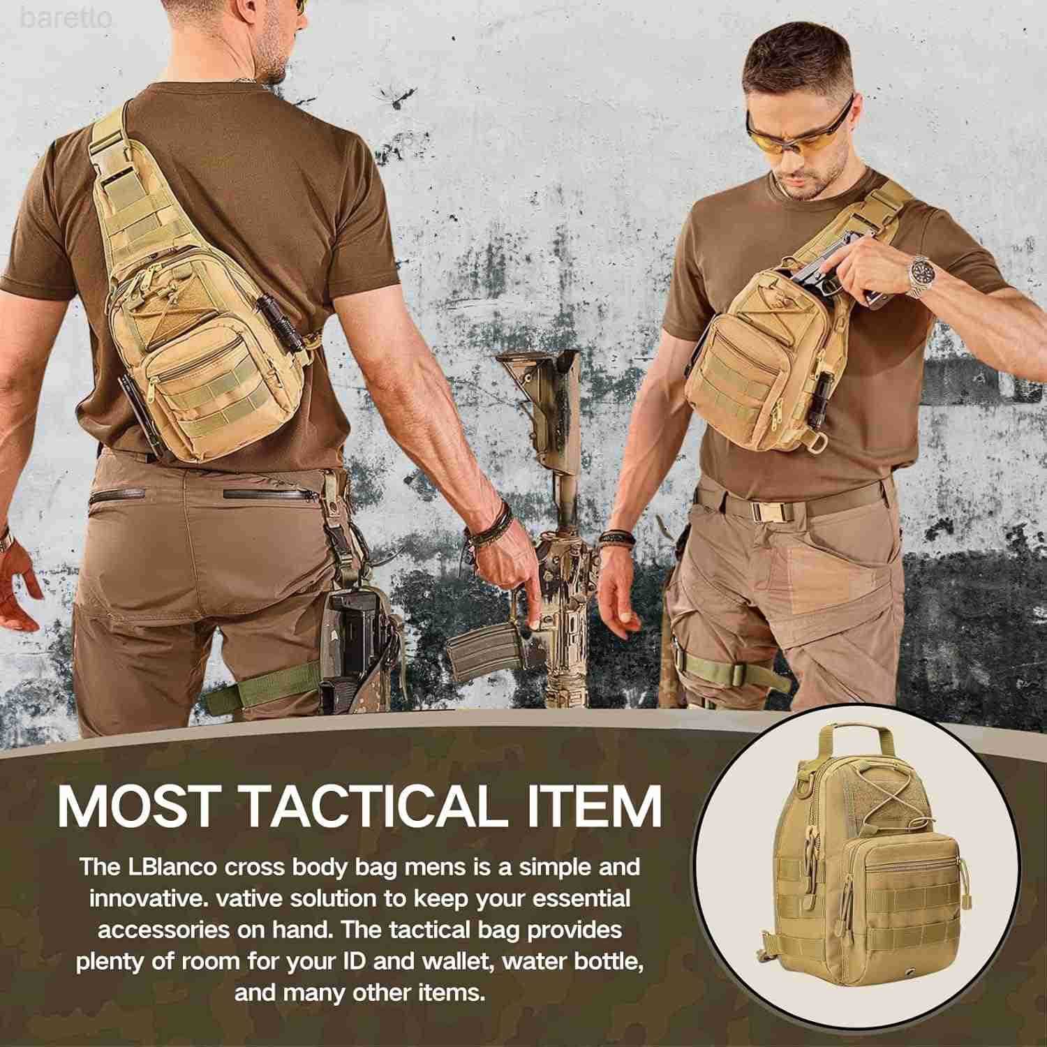 Shoulder Sling Bag Small Outdoor Chest Pack Backpack for Men Traveling Trekking Camping Sling Backpack Z250909