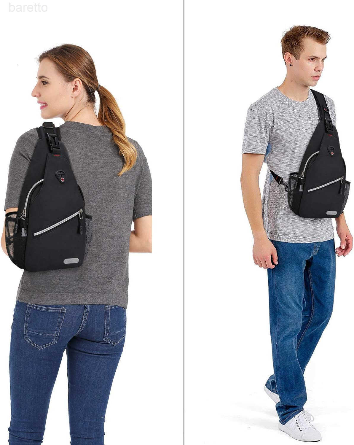 Mini Sling BackpackSmall Hiking Daypack Travel Outdoor Casual Sports Bag Black Z250909