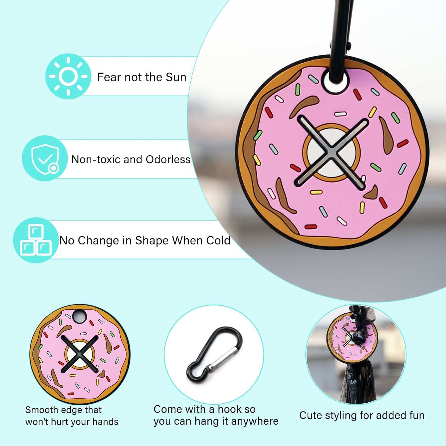 Pet Poop Bag Clip Dog Shit Waste Bag Dispenser dog leash with poop bag holder Cleaning Products For Pets When Going Out Pet Shit Adapter
