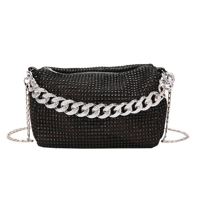Sparkling Fashion Diamond Elegant Women's Fashion Sparkling Handbag Banquet Party Bag Women's design Shoulder Bag Autumn New Designer Bag
