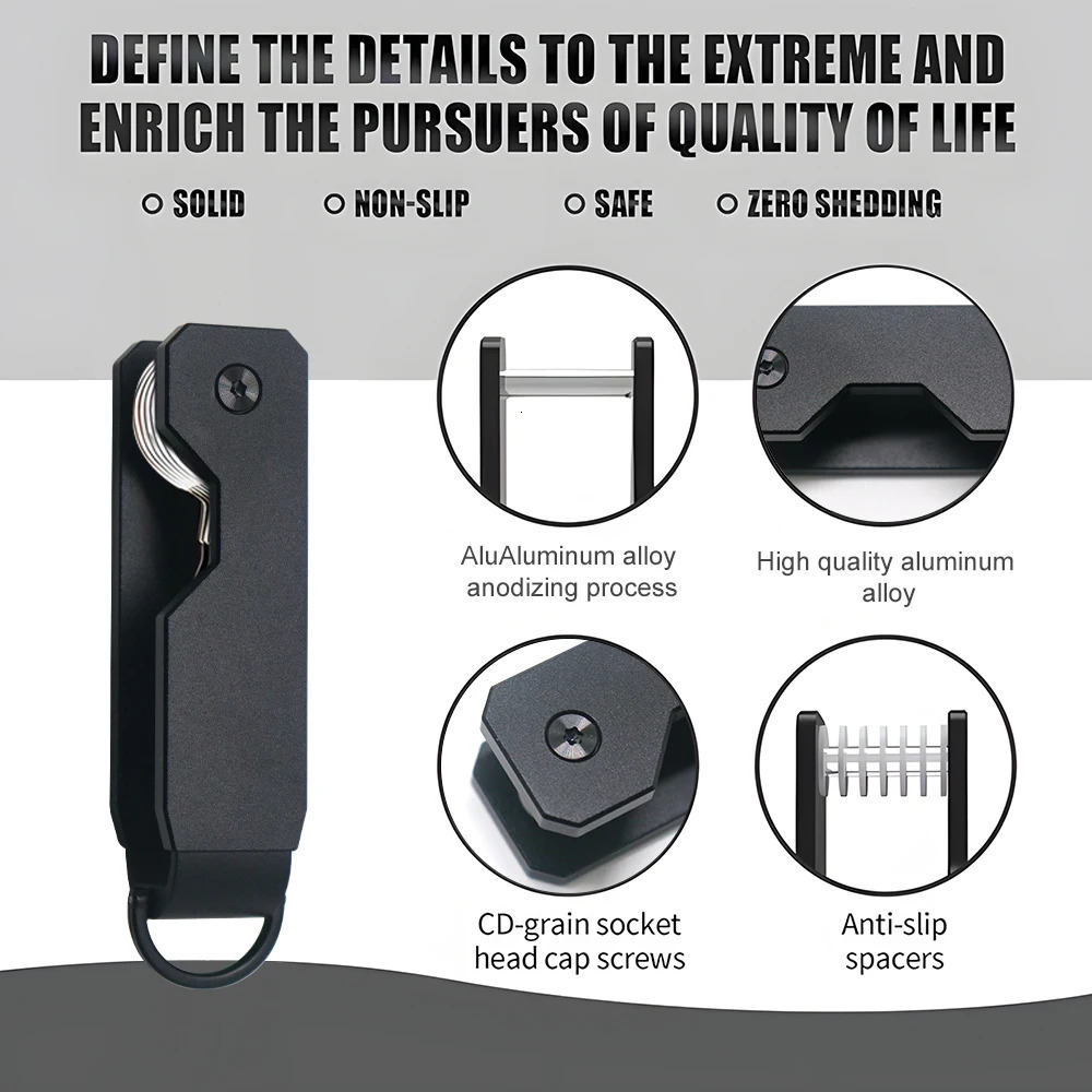 Key Organizer For Men Compact Metallic Key Holder Minimalist Innovative Keyholder Smart Keychain Secures 26 Keys 250909 - view 6