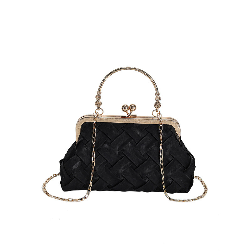 Luxury Brand Designer Bag Gentle Fashion Simple Woven Handbag 2023 Spring Summer New Stylish Chain Shoulder Crossbody Bag Women's Trendy Bag