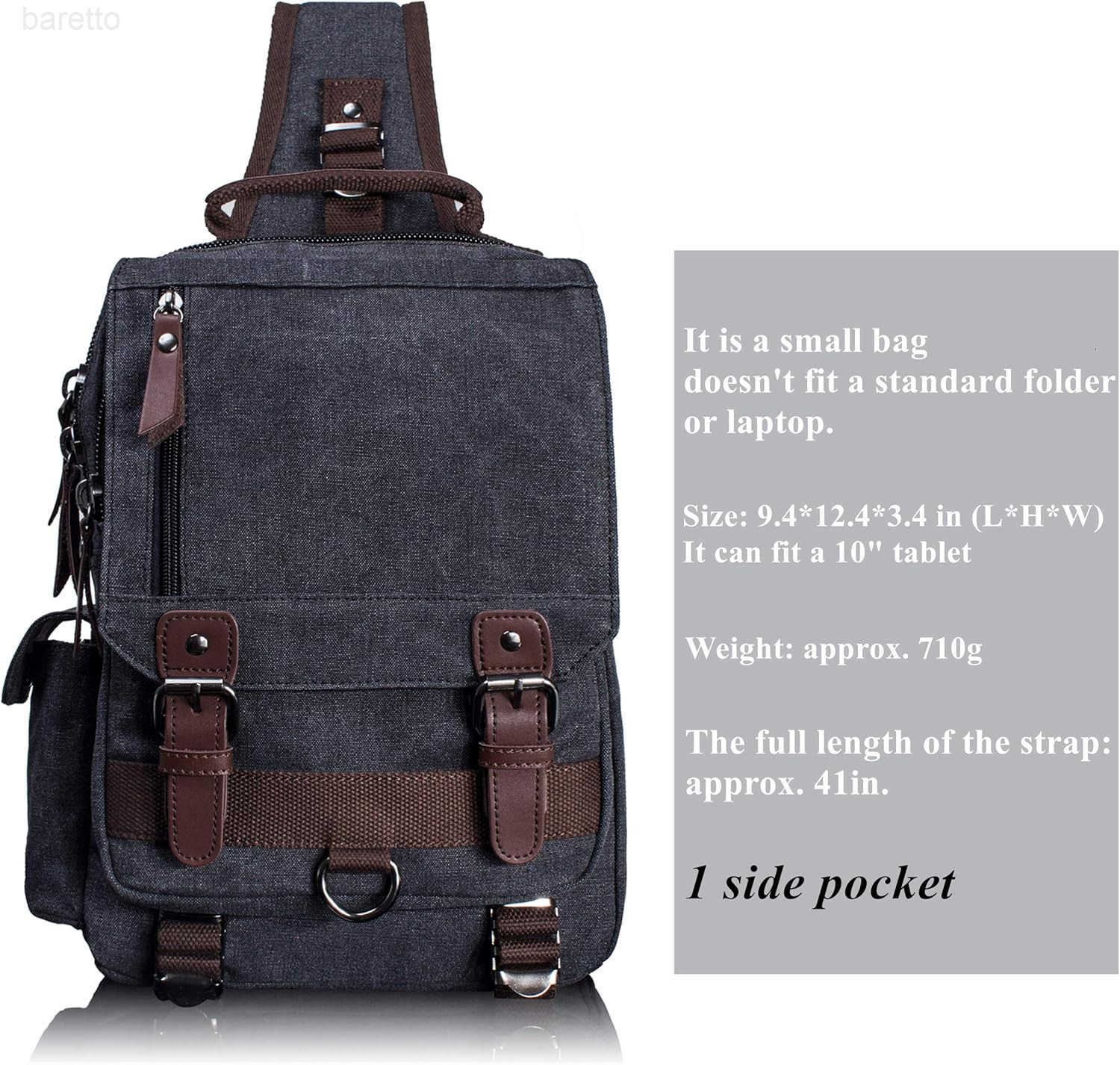 Retro Crossbody Bag Sling Bag Canvas Messenger Bag for Men Women Shoulder Bag Crossbody Handbags Satchel Travel Bag Z250909