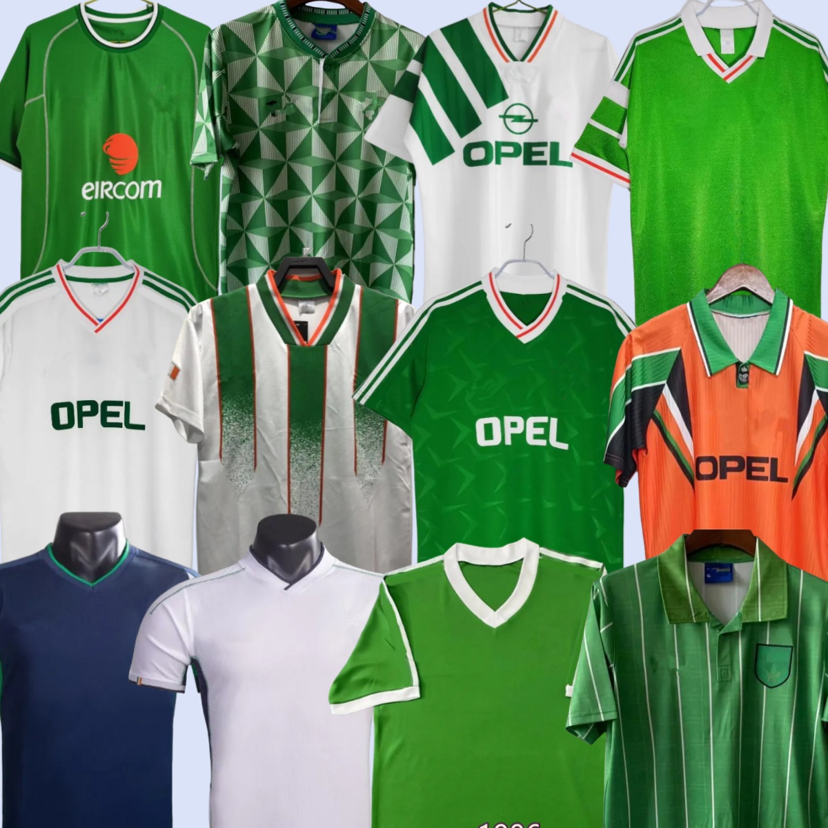 Retro 1990 Ireland Match Away Keane Irelands Soccer Jersey 88 90 92 94 Ireland Home Classic Vintage Irish Mcgrath De Foot Soccer Staunton Houghton M