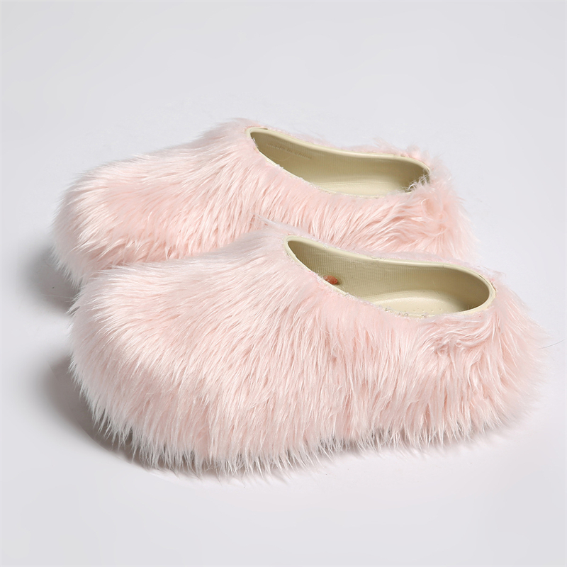2025 Free Shipping Autumn/Winter New Women's Designer height increasing thick soled outdoor home keep warm fur slippers