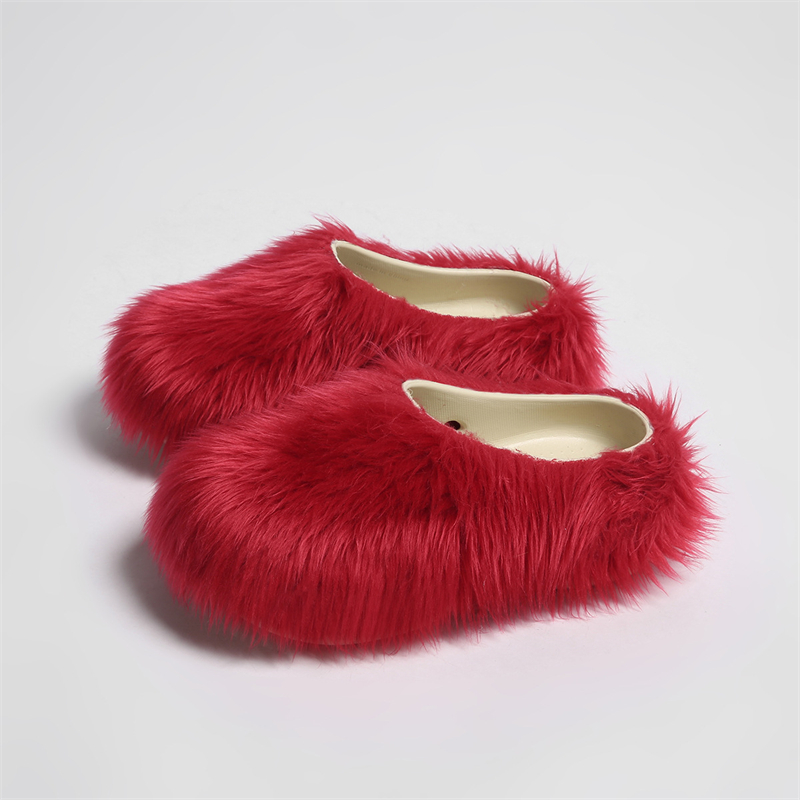 2025 Free Shipping Autumn/Winter New Women's Designer height increasing thick soled outdoor home keep warm fur slippers