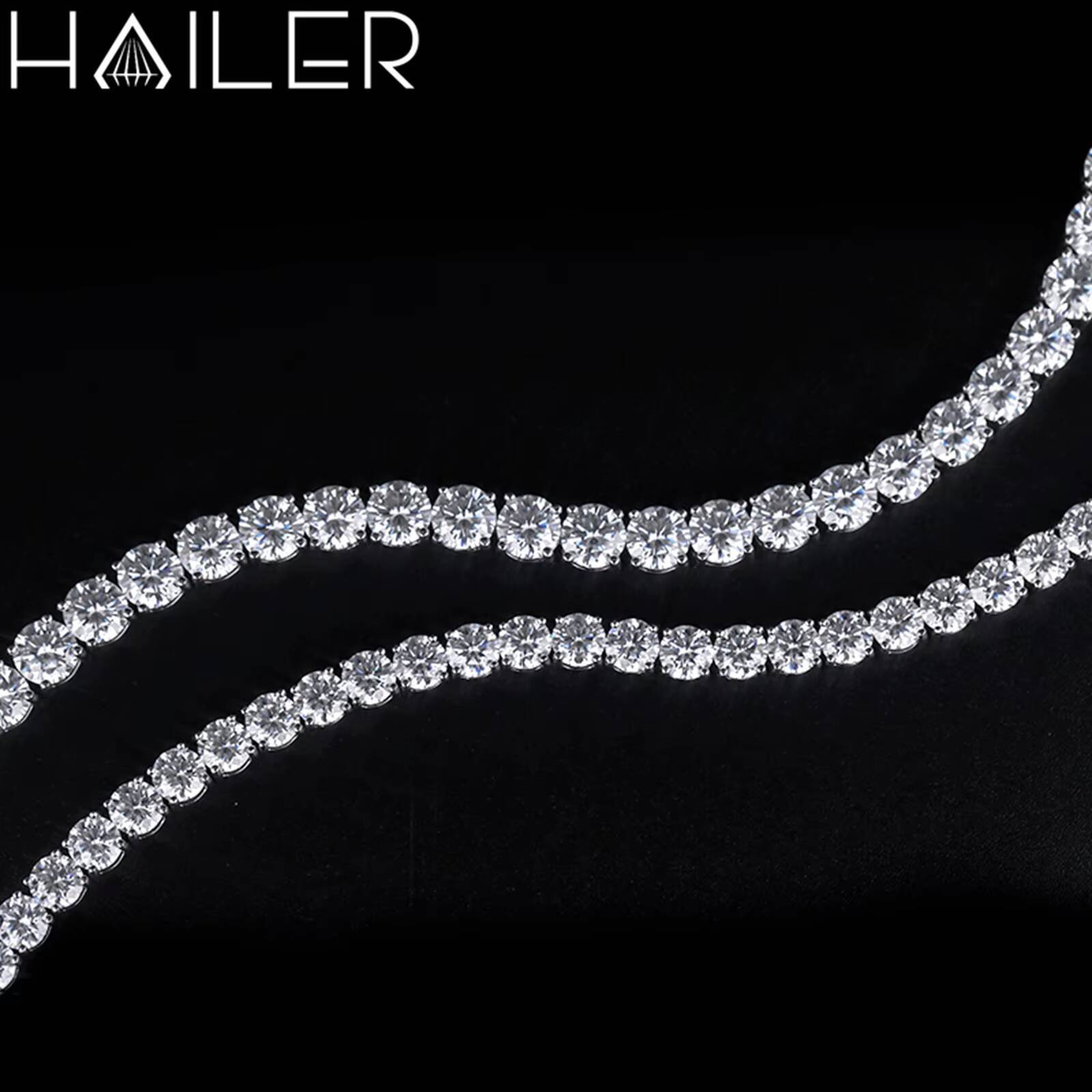 Classic 5MM 6MM Round Moissanite Bracelet Custom Moissanite Bracelet Women Tennis Bracelet 925 Silver