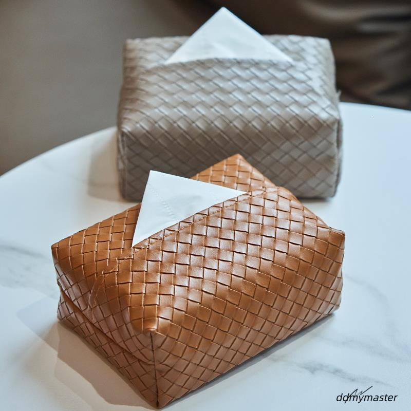 Woven Tissue Box Living Room Light Y Highend Leather Home Coffee Table Napkin Storage 250710