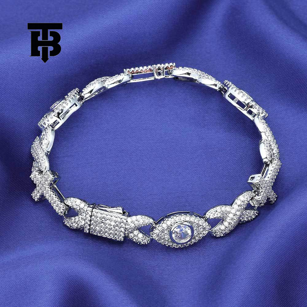 TB BHULAMTE Free Shipping New Designer Accessories Hip-hop Bracelet Eye Shape Chain Trendy Cross-border Jewelry Accessories Mens Bracelet Customizatio