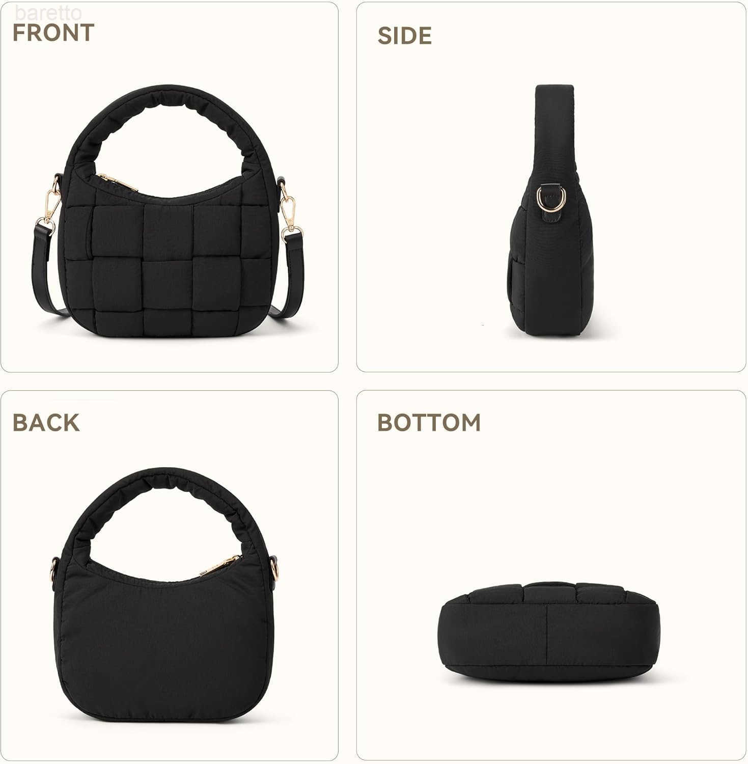 Crossbody Bags for Women Vegan Leather Purses Quilted Shoulder Handbags with Adjustable Shoulder Strap Z250909
