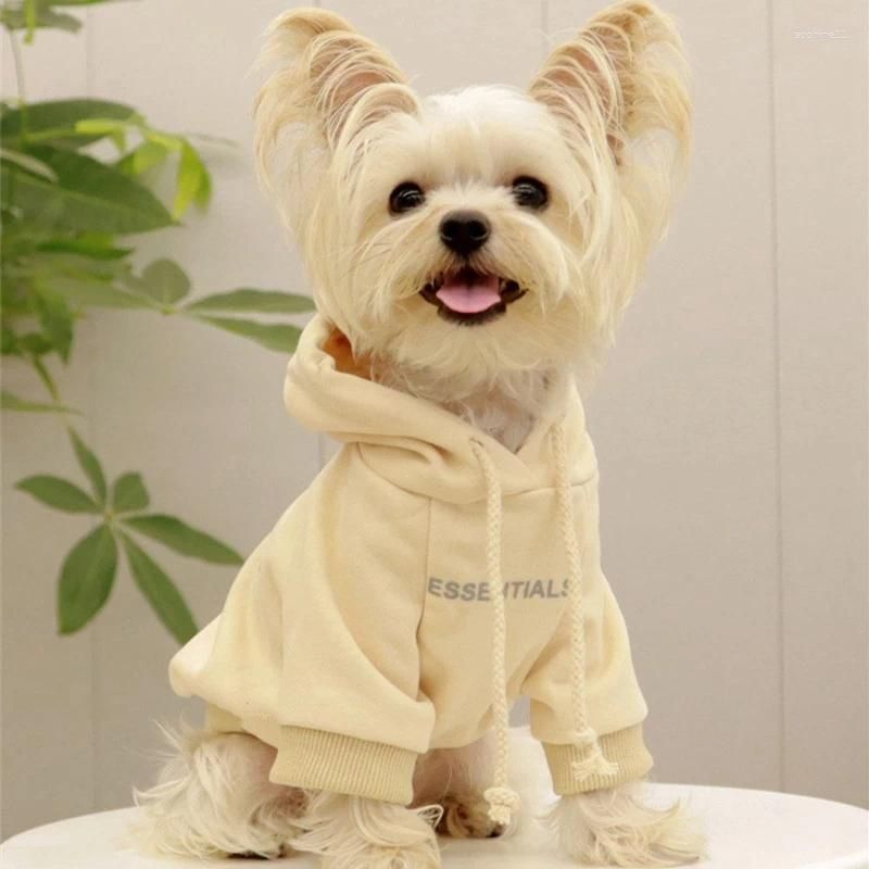 Dog Apparel Hoodies Letter Fleece ed Fall Puppy Sweatshirt Soft Warm Sweater Winter Hooded Clothes For Small Dogs