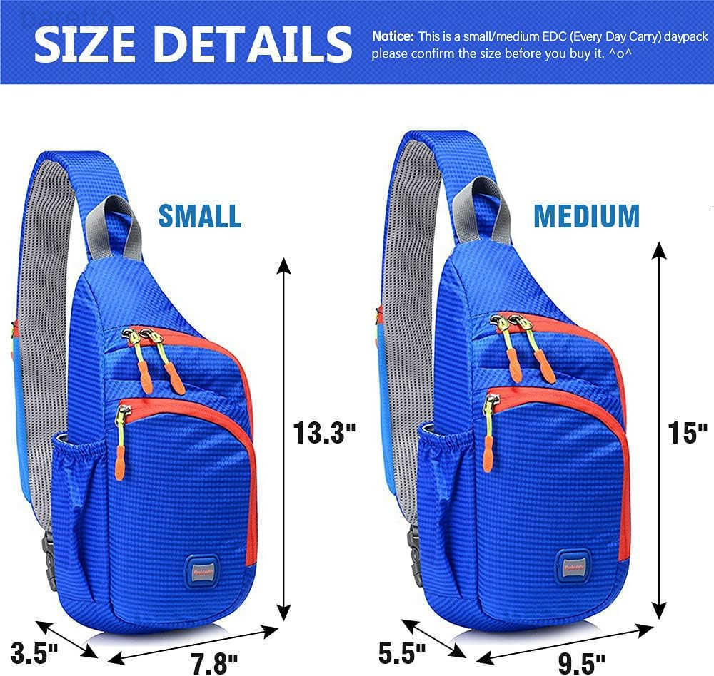 Small Sling Backpack Waterproof Unisex Shoulder Bag Chest Crossbody Daypack Z250909