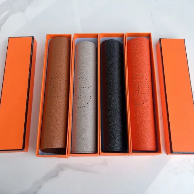 Upscale Leather tray Fashion luxury Orange leather Jewelry storage tray H Brand Designer Upscale jewelry Boxes Home storage tray - Luxury Storage for Precious Pieces