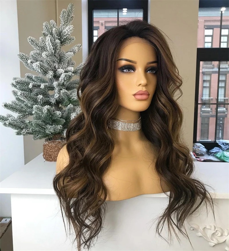 Natural Curly Human Hair Wigs Chocolate Brown Honey Blonde Highlights Hd Lace Wigs Bob Wig Human Hair 100% 13x4 High Quality Women Wig Soft Texture