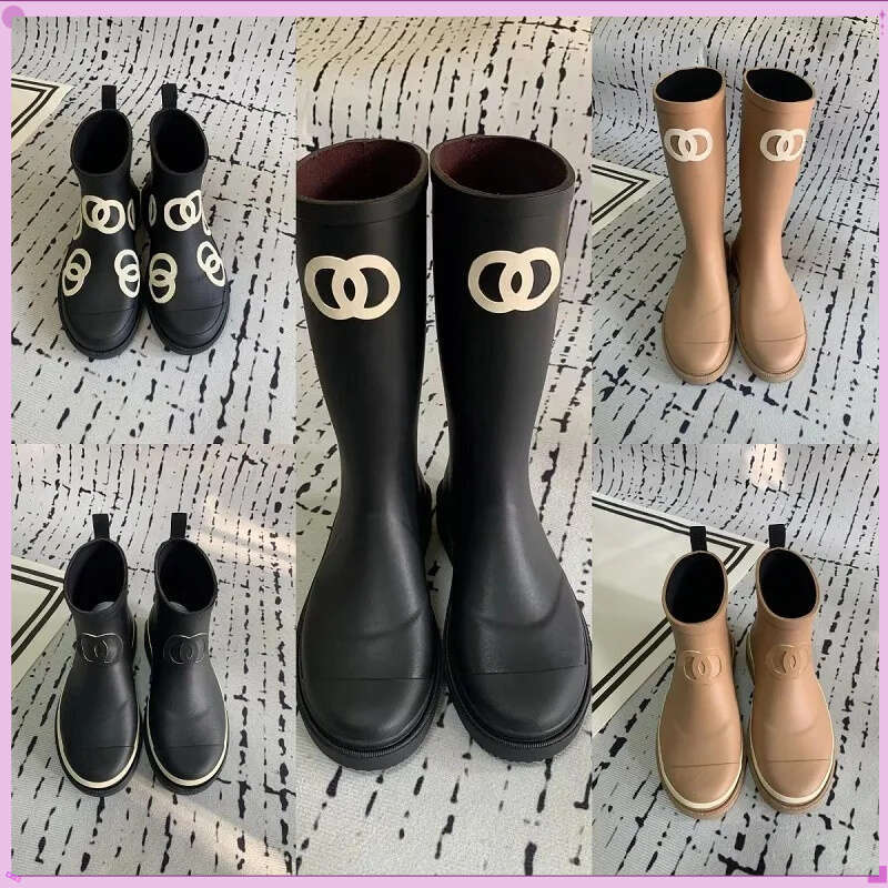 35-41 Top Brand Designer Square Toe Women Rain Boots Thick Heel Thicks Sole Ankle Women's Rubber G220720 good are quality winter shoes Boot as3
