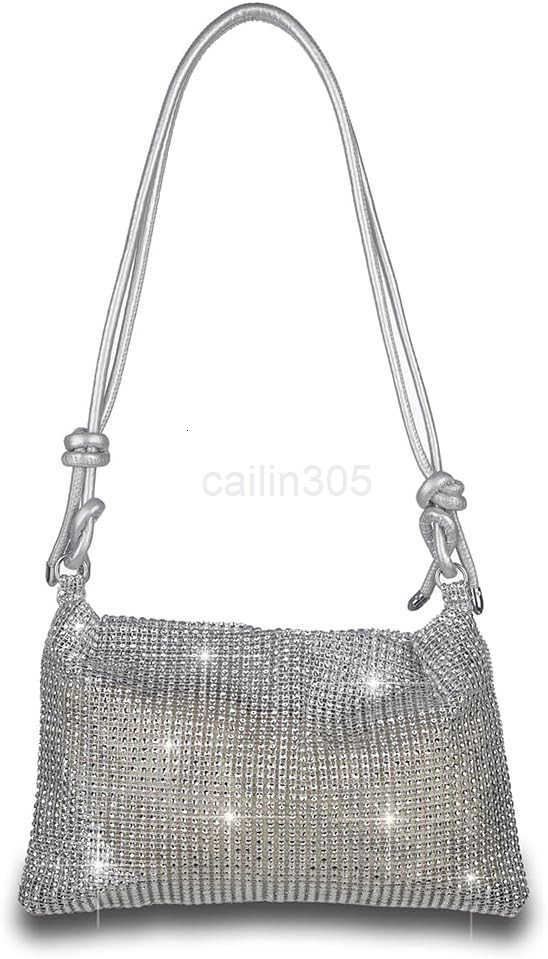 Rhinestones Evening Bucket Purse Handbag Sparkly Shoulder Bag for Womens Party Prom Z25909