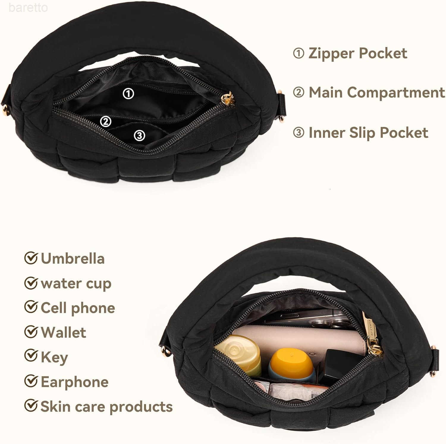 Crossbody Bags for Women Vegan Leather Purses Quilted Shoulder Handbags with Adjustable Shoulder Strap Z250909