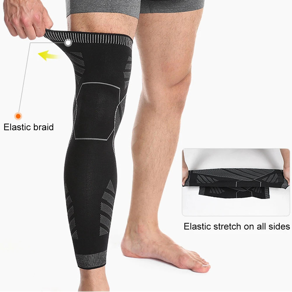 BraceTop 1 PC Full Leg Sleeves Long Compression Sleeve Knee Protect for Man Women Basketball Arthritis Cycling y250909