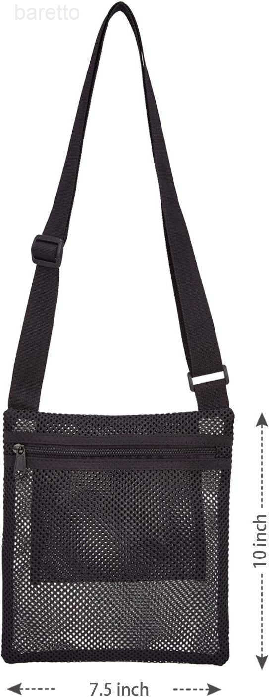 Heavy Duty SemiTransparent Mesh Purse See Through Mesh Crossbody Bag Z250909