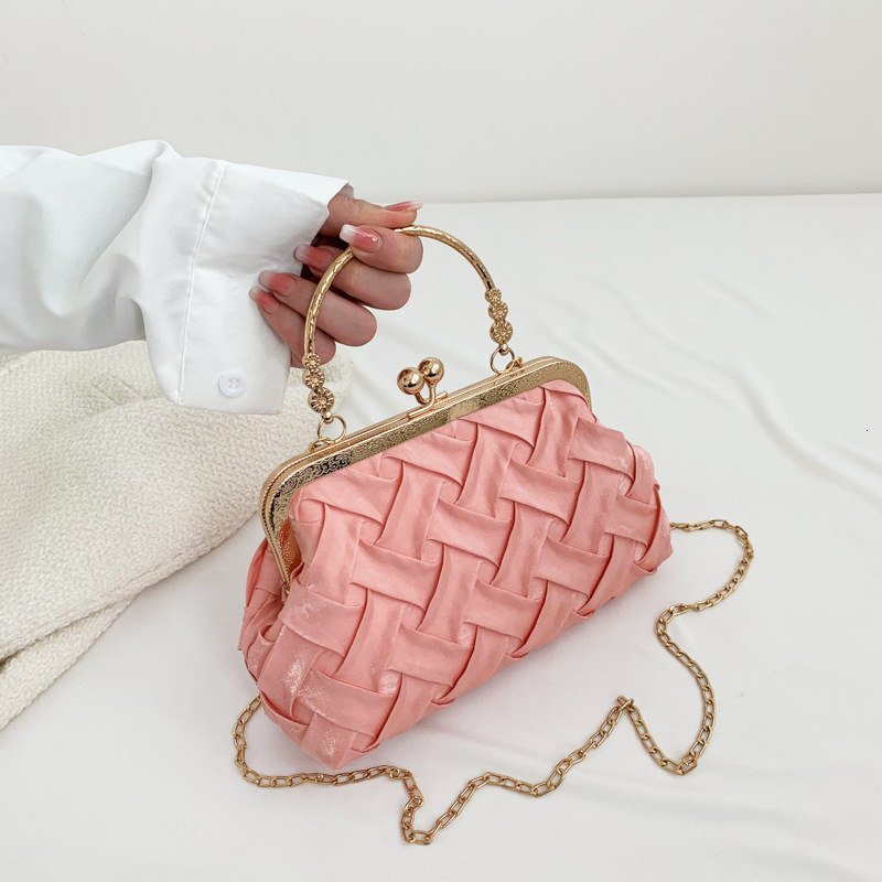 Luxury Brand Designer Bag Gentle Fashion Simple Woven Handbag 2023 Spring Summer New Stylish Chain Shoulder Crossbody Bag Women's Trendy Bag