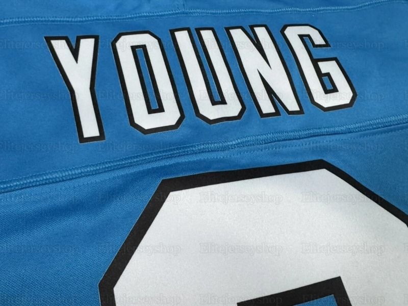Custom footbal jersey 9 Bryce Young Adam Thielen Luke 59 Kuechly Ikem Ekwonu Chuba Hubbard0