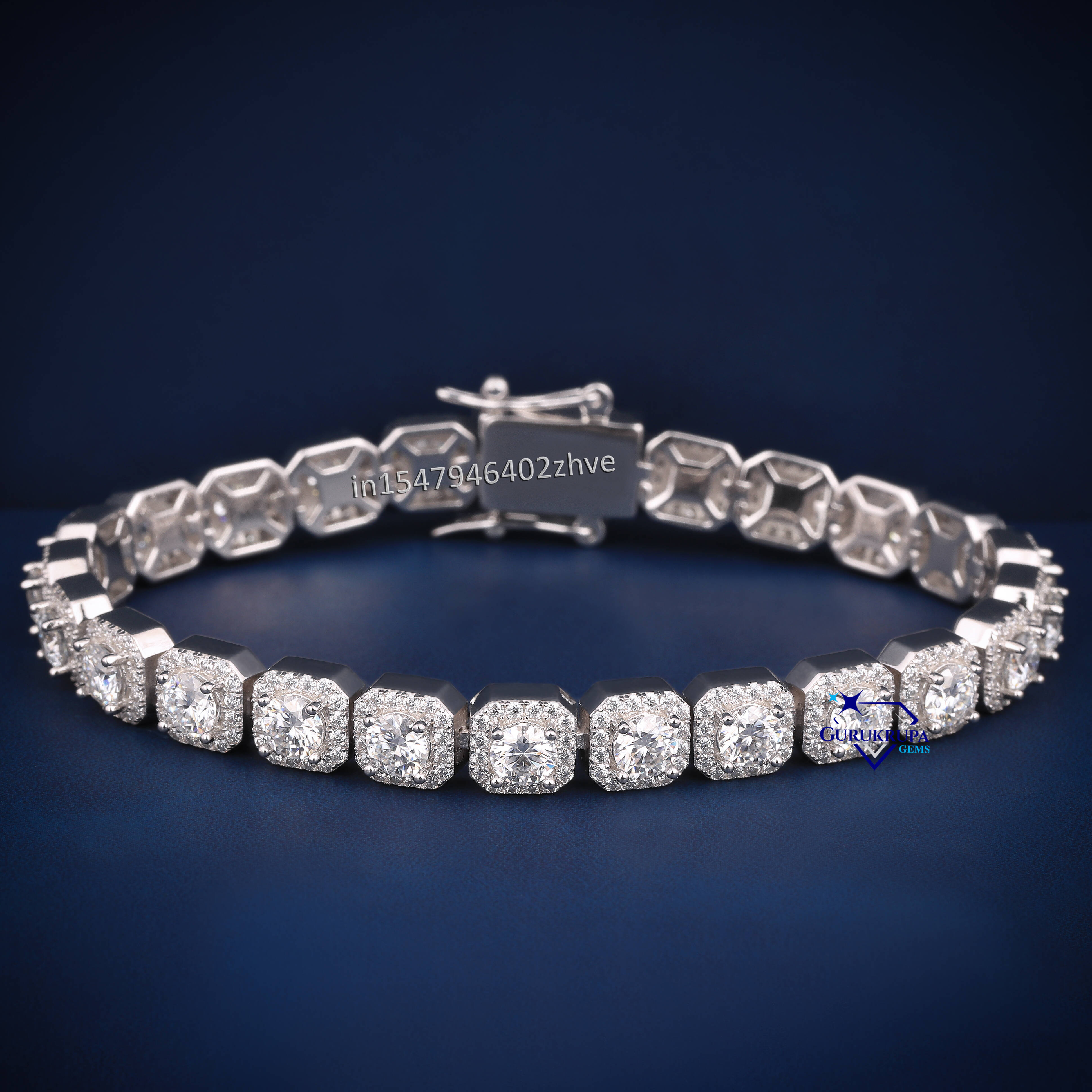 VVS D Moissanite Bling Square Diamond Bracelet 925 Sterling Silver Tennis Bracelet Jewelry