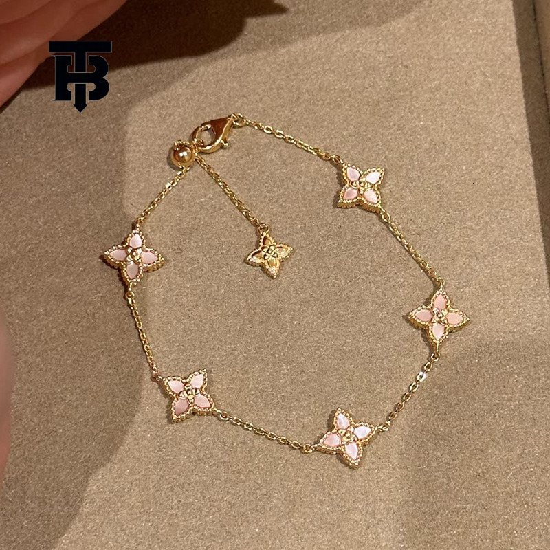 TB BHULAMTE Free Shipping New Designer Accessories Beimu Petal Pendant Bracelet Palace Style Bracelet Exquisite Light Luxury High End Feeling Jewelry 