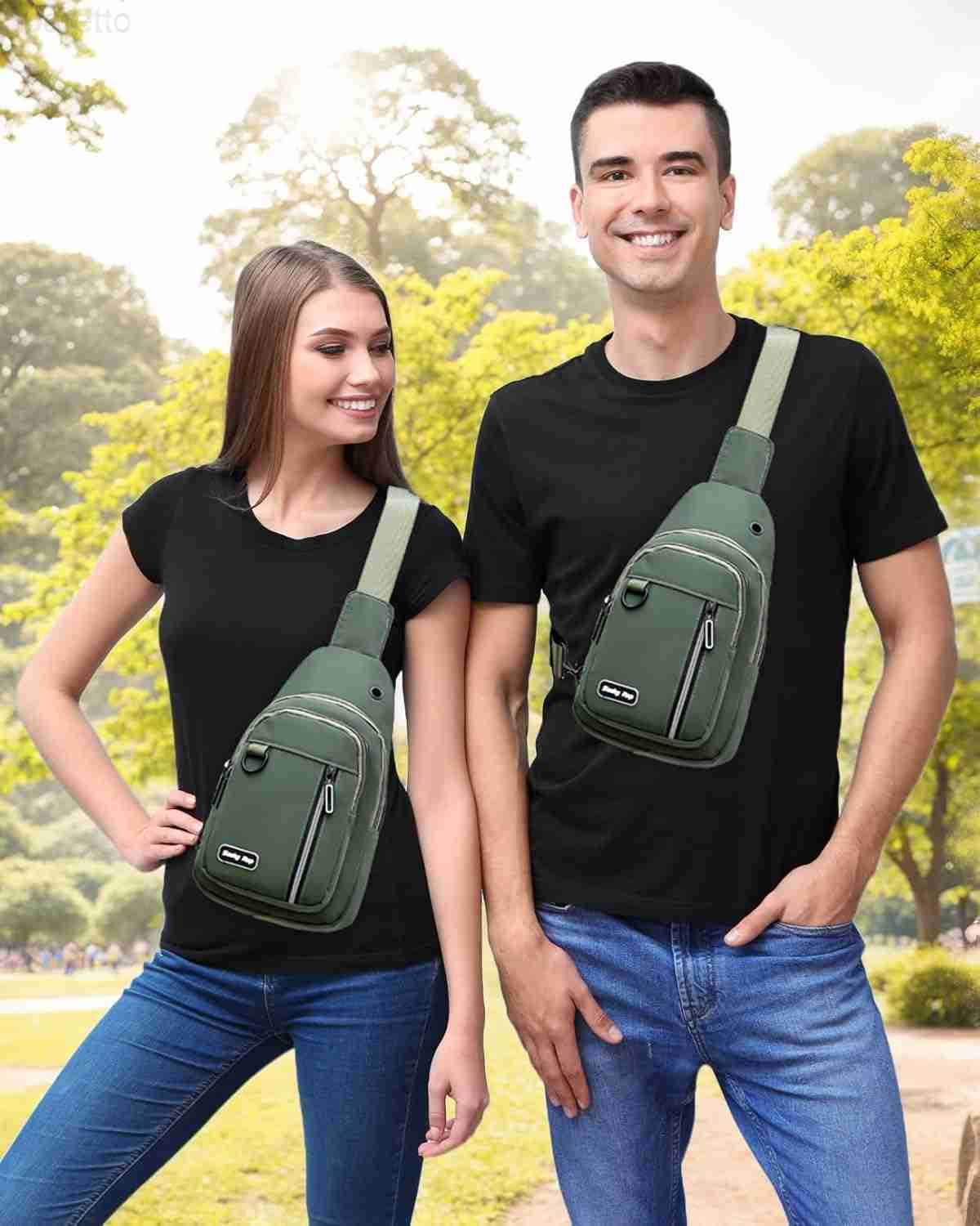 Rop Sling Bag for Women Men One Shoulder Crossbody Bag Backpack Fanny Pack Cross Body Bags for Travel Day Trip Black Z250909