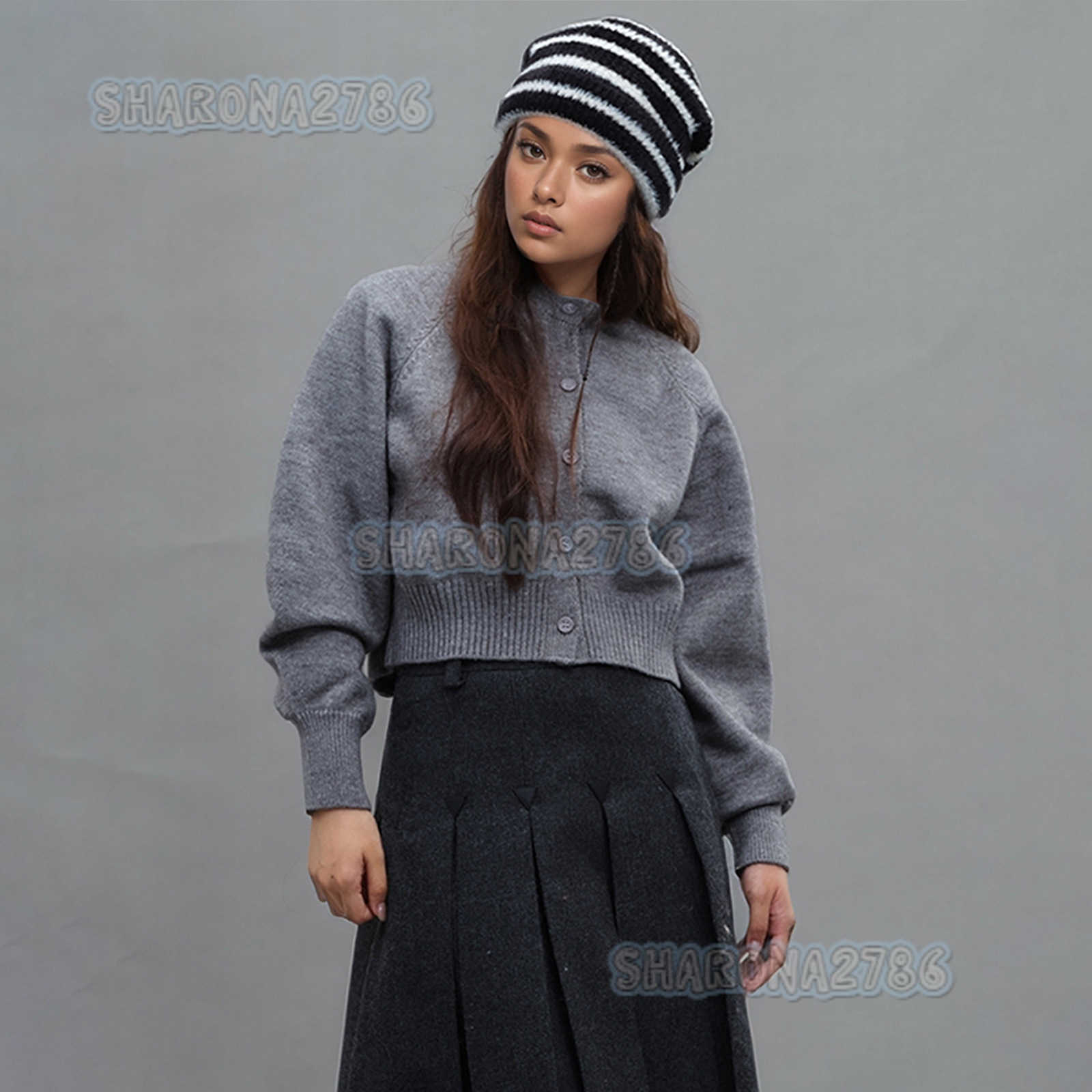 Handmade Designer Style Autumn Winter Versatile Knitted Hat for Women Winter Decoration Soft Warm Knitted Beanie H250909