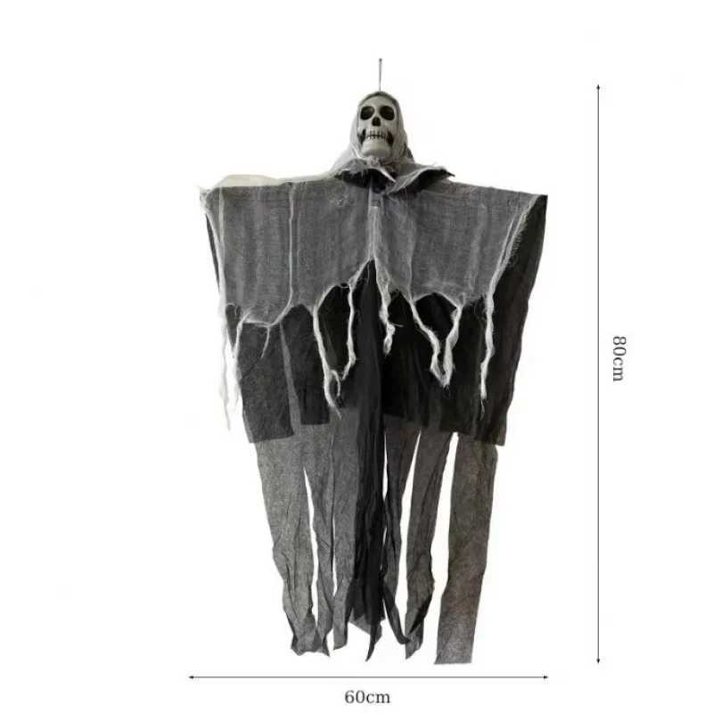 1pc Halloween Outdoor Hanging Grim Reaper Prop Halloween Indoor Outdoor Decorations Spooky Party Supplies H250908