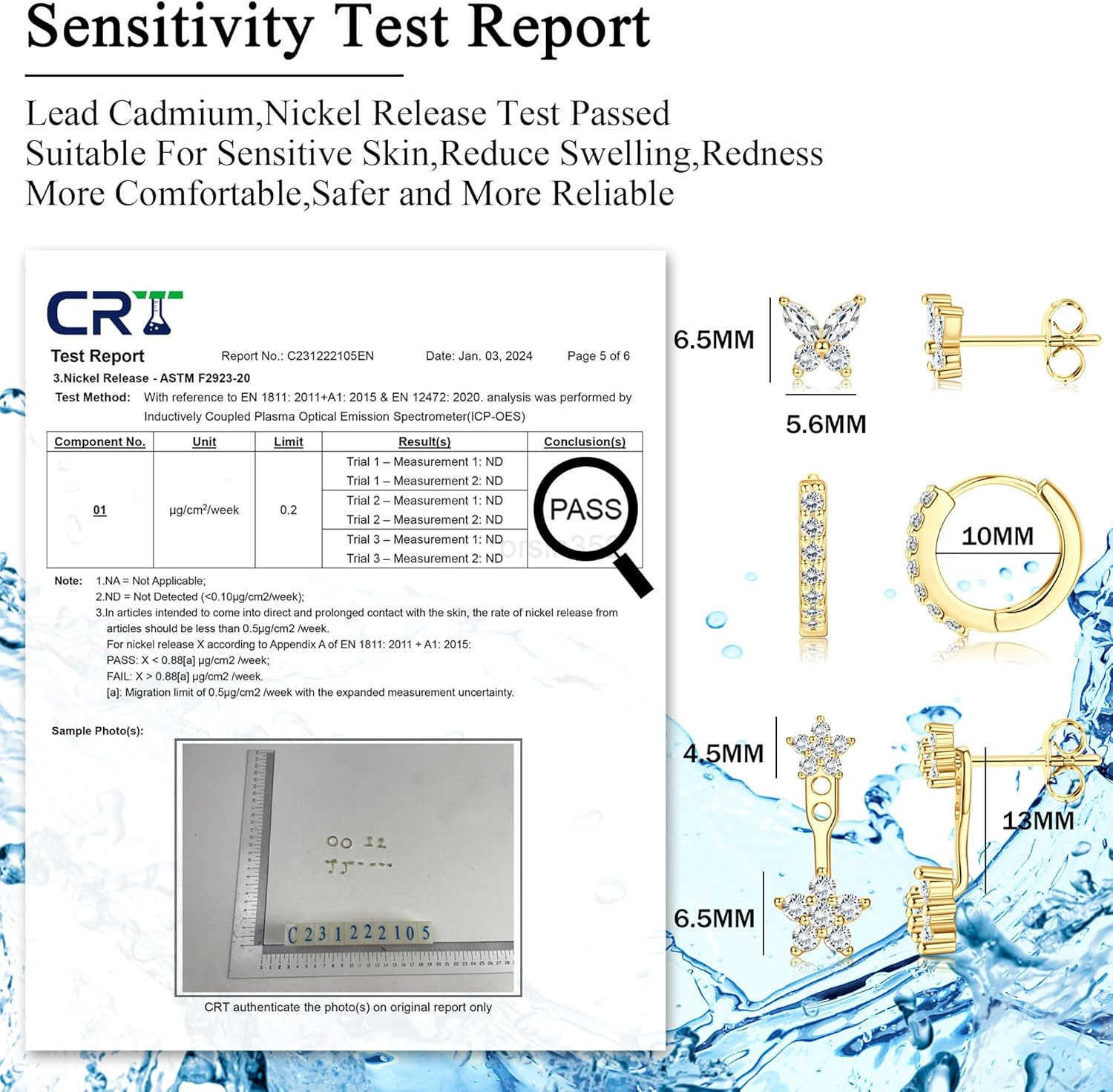 14K Gold Earrings for Women S925 Sterling Silver Earrings for Multiple Piercings Cartilage Stud Small Hoop Dainty Earrings SetW250909