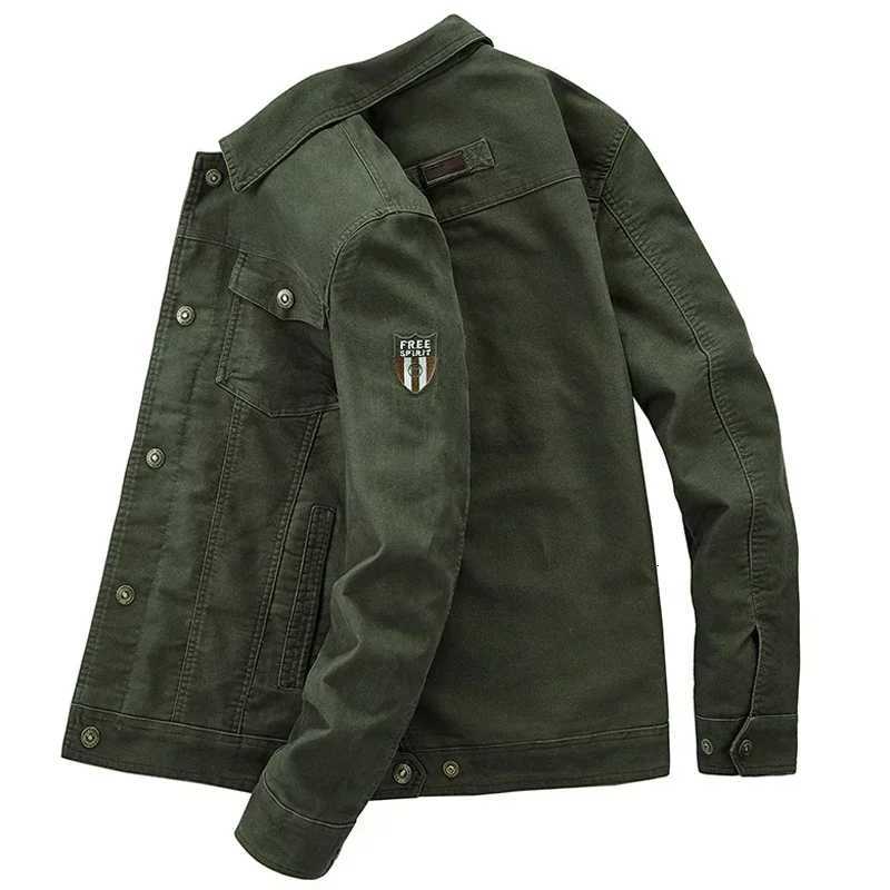 New Autumn Winter Cotton Army Military Cargo Bomber Jackets Casual Streetwear Field Windbreaker Varsity Denim Coats Men Clothing W250909