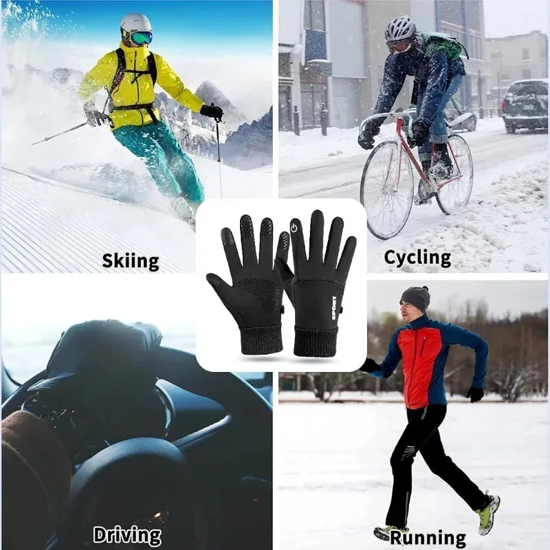 Motorcycle Gloves Guantes Winter Warm Full Fingers Waterproof Hand Moto Ski Touch Screen Fleece 250908