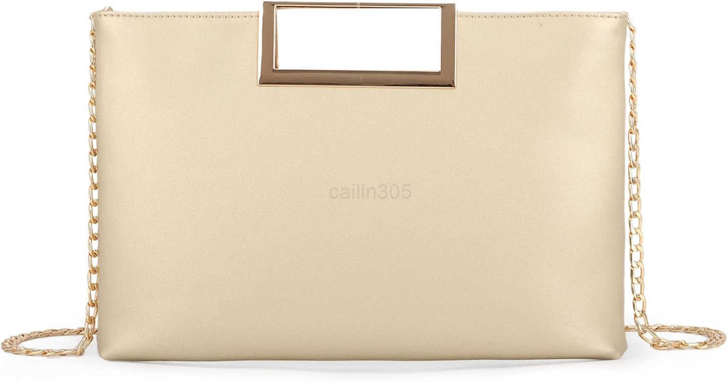 Women Clutch Purses PU Leather Evening Handbags for Wedding Prom Bridal with Chain Strap Z25909