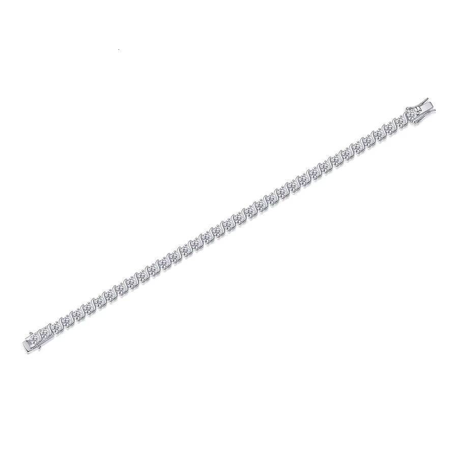 Factory Wholesale 4mm Moissanite Tennis Bracelet S925 Sterling Silver Hypoallergenic Luxury Jewelry