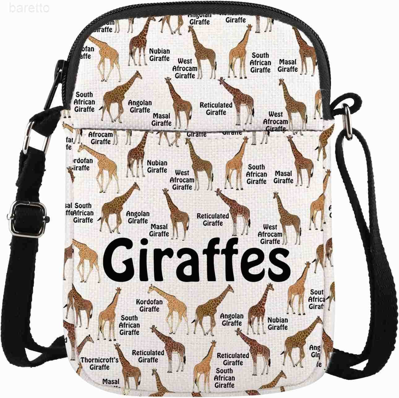 Giraffe Crossbody Bag Giraffes Gifts for Women Animal Lover Gift Funny Messenger Bag Giraffe Lover Gifts Z250909