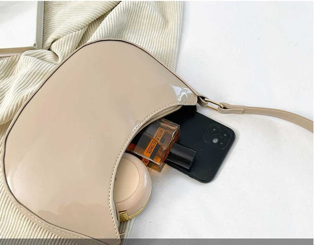 Leather Evening Purse Shiny Clutch MINI Hobos Armpit Shoulder Bag Z25909