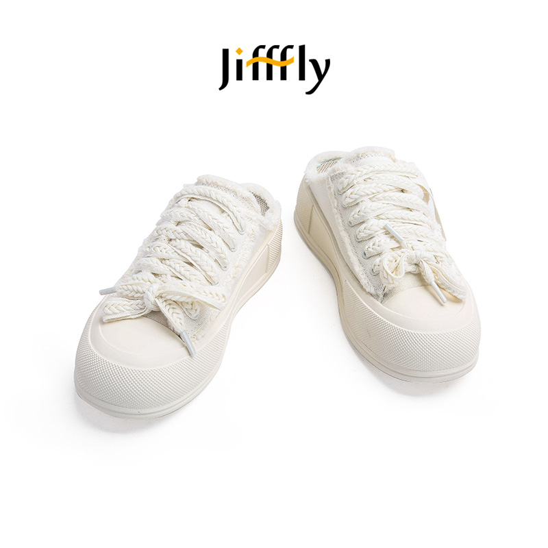 Jifffly Women's Breathable Summer Sandals - Casual White Sneakers for ComfortJFY-220